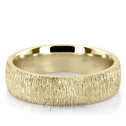 Bark Finish Plain Wedding Band