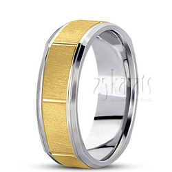 Classic Cross-satin Square Wedding Band 