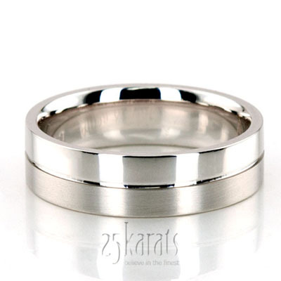 Exclusive Symmetrical Diamond Cut Wedding Band 