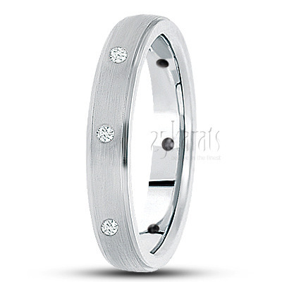 Diamond Classic Round Cut Wedding Band