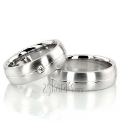 Statement Piece Diamond Wedding Band Set