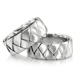 Bestseller Shiny Hand Braided Wedding Ring Set