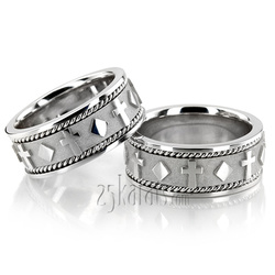 Exclusive Religious Wedding Band Set