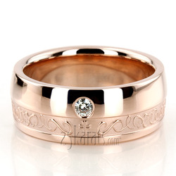 Traditional Cross Diamond Wedding Ring