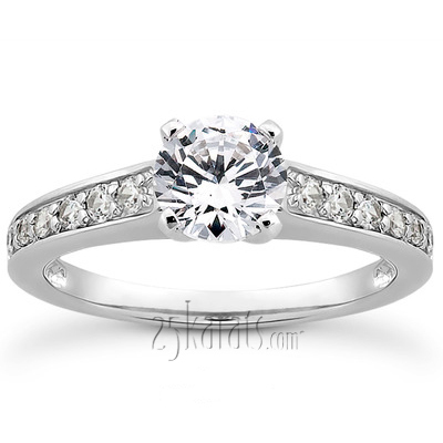 Diamond Accented Bridal Ring (0.23 t.c.w.)