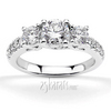 Trellis Setting Three Stone Diamond Engagement Ring (0.90 ct. tw.)