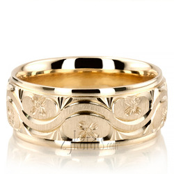 Bestseller Cross-satin Hand Engraved Wedding Ring 