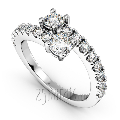 "You & Me" Two Stone Diamond Ring (1.06ct.tw)