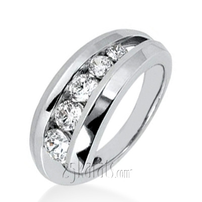 Channel Set Round Diamond Fancy Ring (0.31 CT) 