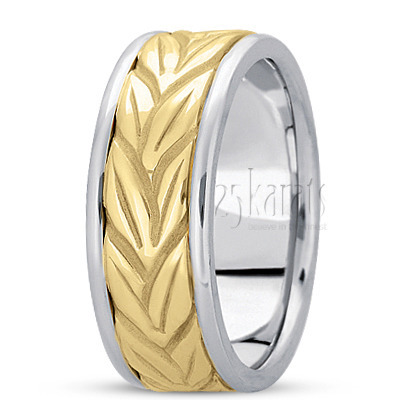 Leaf Motif Antique Handcrafted Wedding Ring