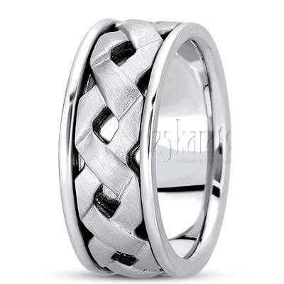 Sturdy Modern Handcrafted Wedding Band 