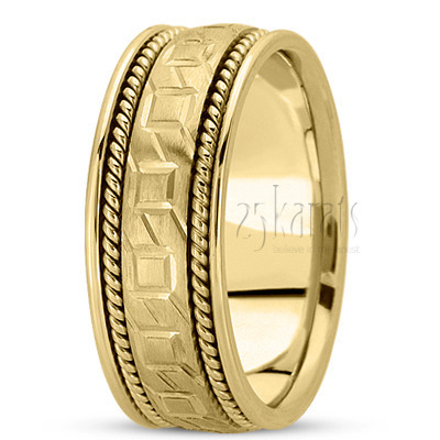 Fine Hand Braided Wedding Band 