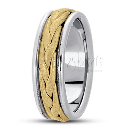 Elegant Satin Hand Braided Wedding Band 