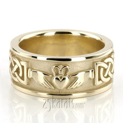 Claddagh Celtic Knot Wedding Ring