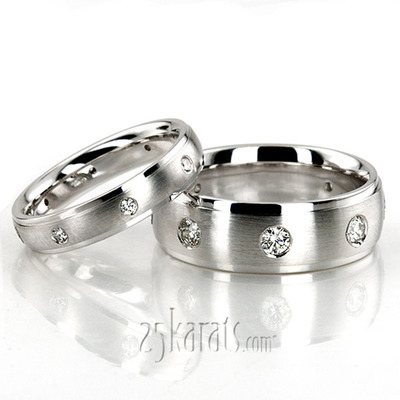 Classic Diamond Wedding Band Set