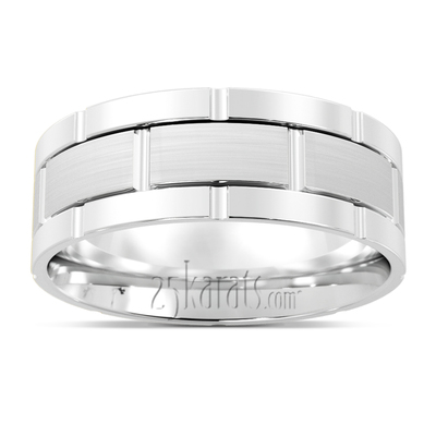 Trendy Rolex Design Lightweight Wedding Band