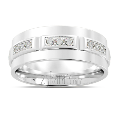 Modern Diamond Lightweight Wedding Band