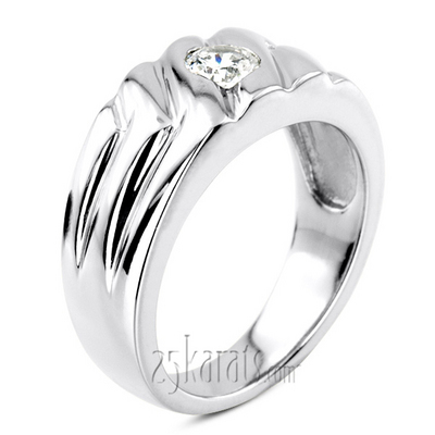 0.35 ct. Solitaire Diamond Men's Ring