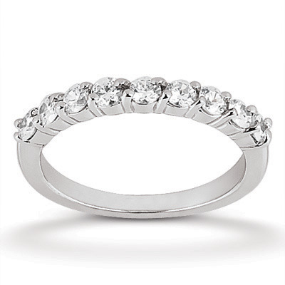 0.27ct 9 Stone Shared Prong Diamond Band