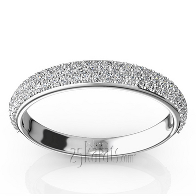 Elegant Micro Pave Set Wedding and Anniversary Band (1/2 ct. t.w.)