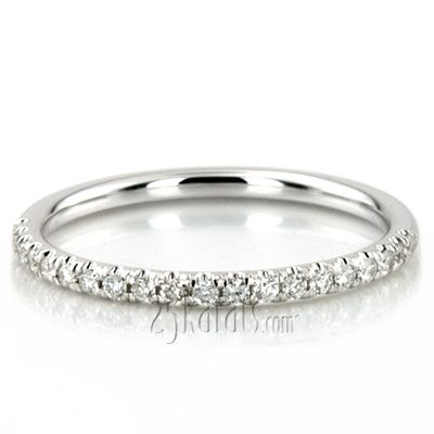 Elegant Ladies Scalloped Pave Diamond Wedding Band (0.15 ct. t.w.)